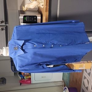 17.5 34 35 blue Joseph $ Feiss long sleeve  dress shirt